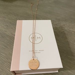 Made By Mary Inhale-Exhale Disc Necklace 5/8" Rose Gold Filled / 5/8" / 16"-18"